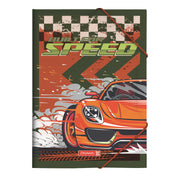 BRUNNEN Sammelmappe A4 · Fast Wheels · Auto · Grün-Orange