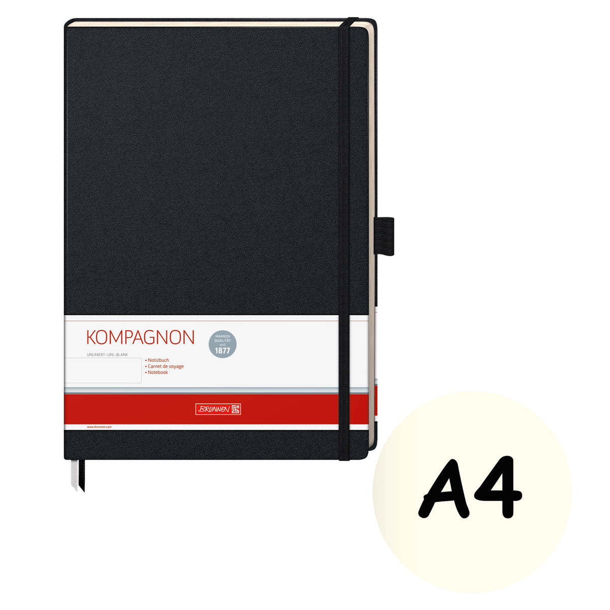 Brunnen-Notizbuch-A4-Kompagnon-blanko-schwarz-kaufen-105528605-lafueliki