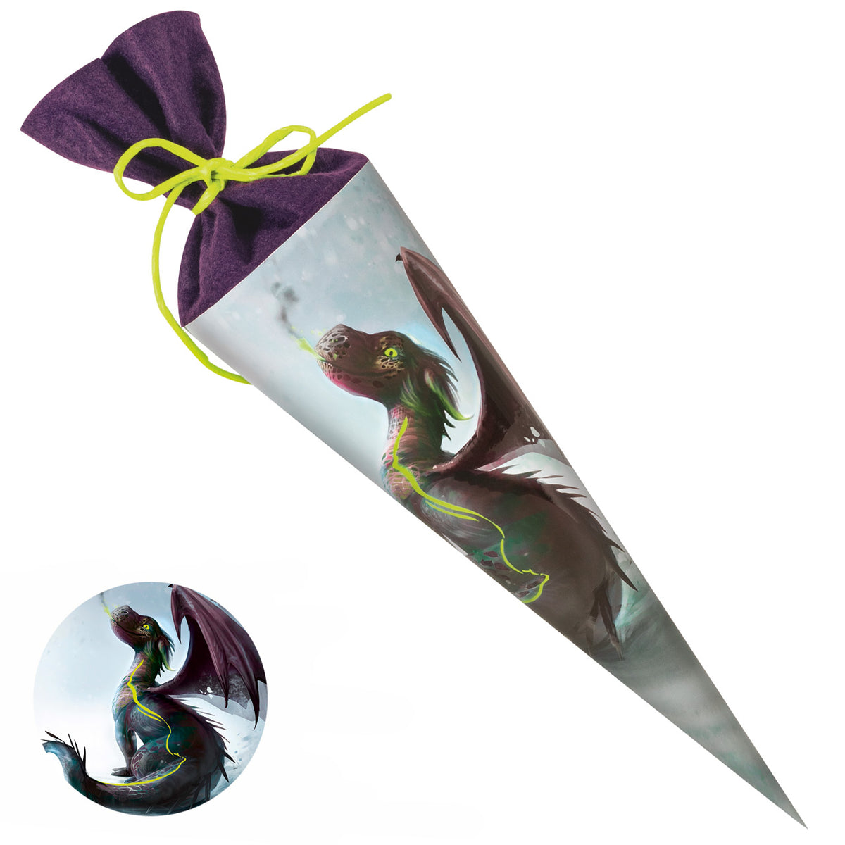 Brunnen-Schultuete-Drache-Drago-35-cm-Geschwistertuete-1048035941-lafueliki