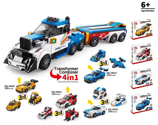 FUN-TRADING-Klemmbaustein-Bausatz-Fun-Flitzer-Auto-Fahrzeug-alle-zusammen-gebaut-lafueliki