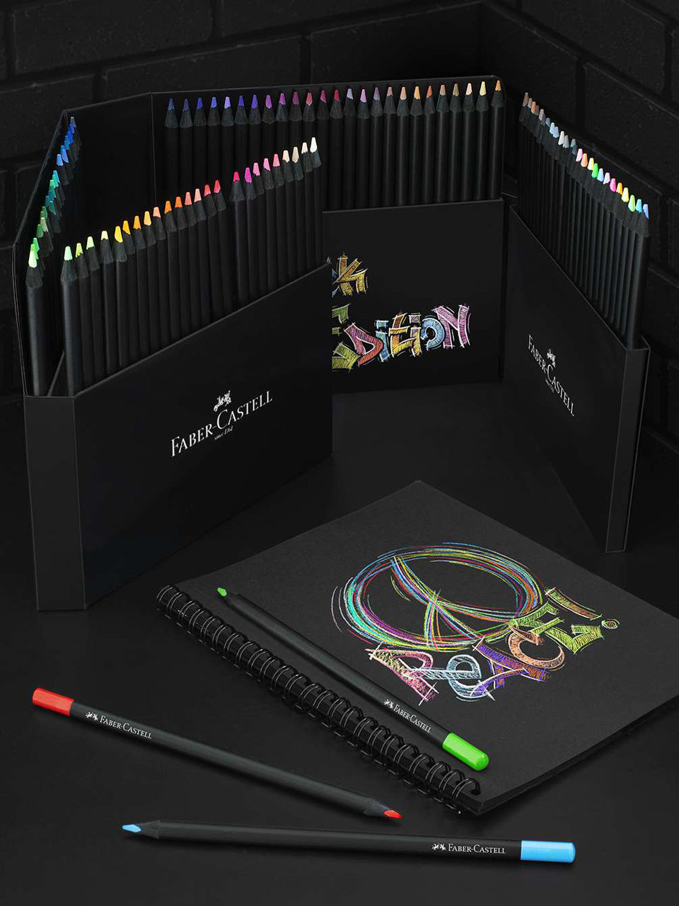 Faber-Castell-Black-Edition-Buntstifte-100er-Aufsteller-116411-lafueliki