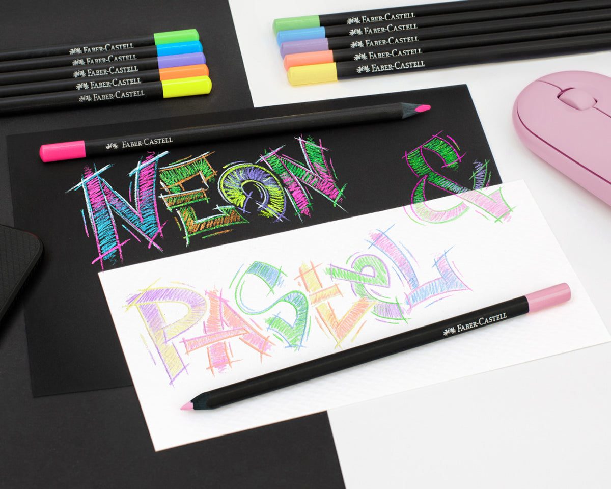 Faber-Castell-Buntstifte-Black-Edition-pastel-neon-Farbstifte-lafueliki