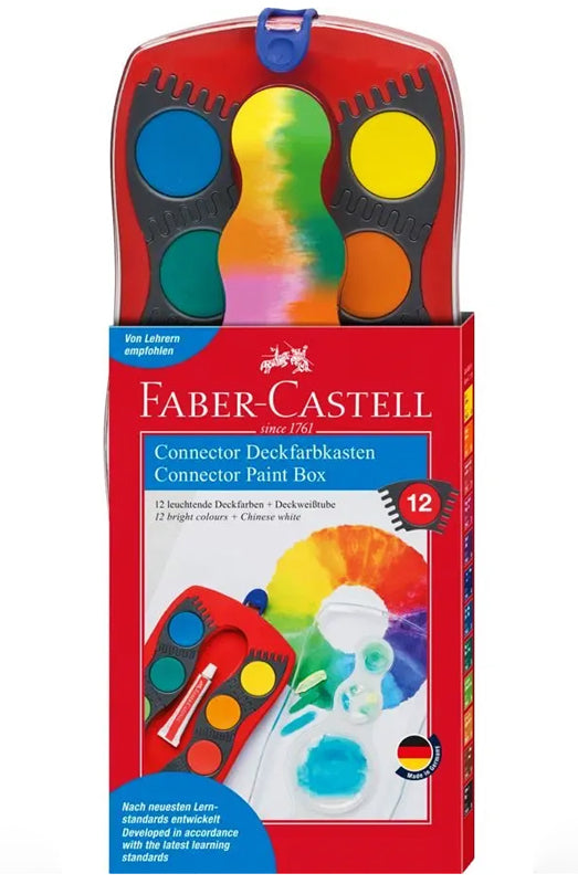 Faber-Castell-Deckfarbkasten-malkasten-Connector-12-Farben-rot-125030-online-kaufen-lafueliki