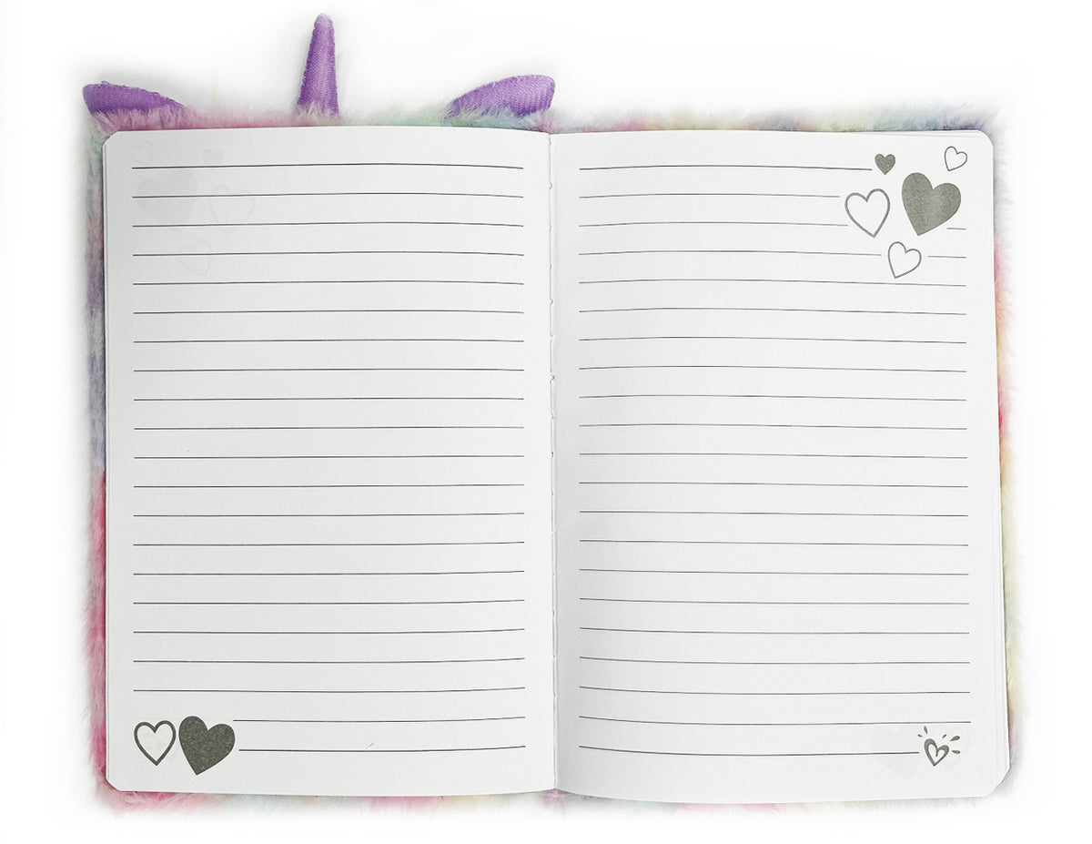 Flauschiges-Notizbuch-A5-Einhorn-schlafen-31338-liniert-lafueliki
