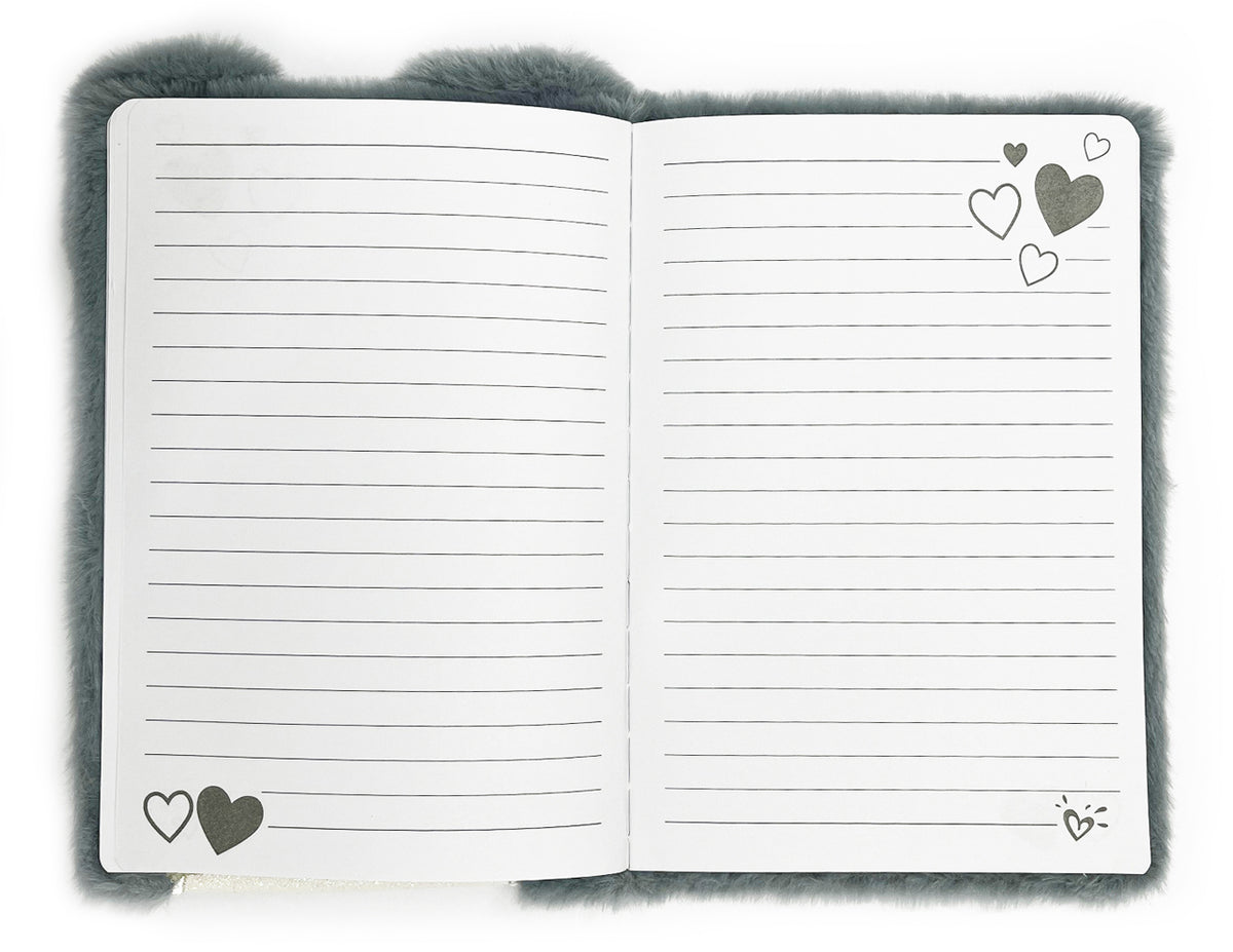 Flauschiges-Notizbuch-A5-koala-grau-31348-Lineatur-liniert-kaufen-lafueliki