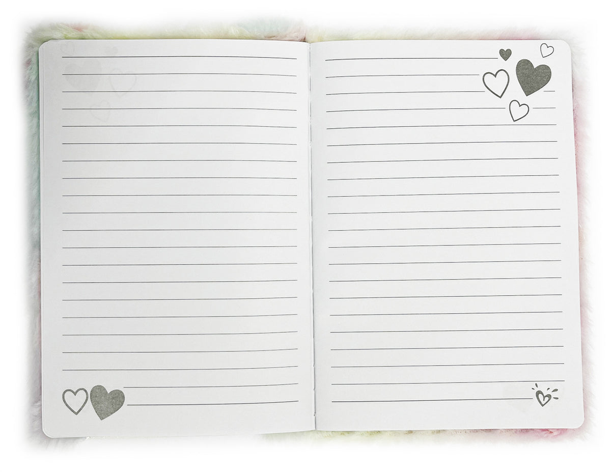 Flauschiges-Notizbuch-A5-regenbogen-Bear-31342-liniert-lafueliki