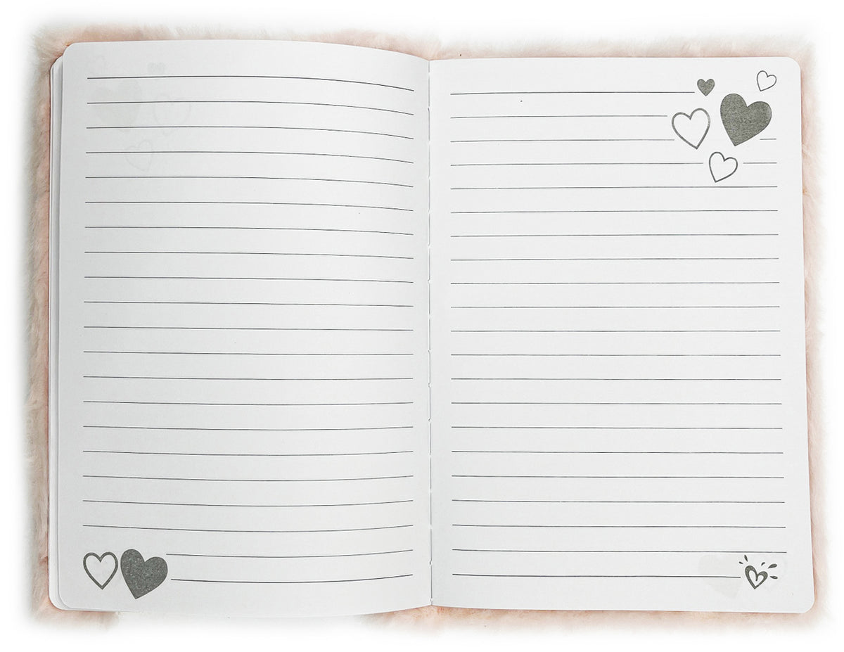 Flauschiges-Notizbuch-A5-rosa-Bear-31344-Lineatur-liniert-lafueliki