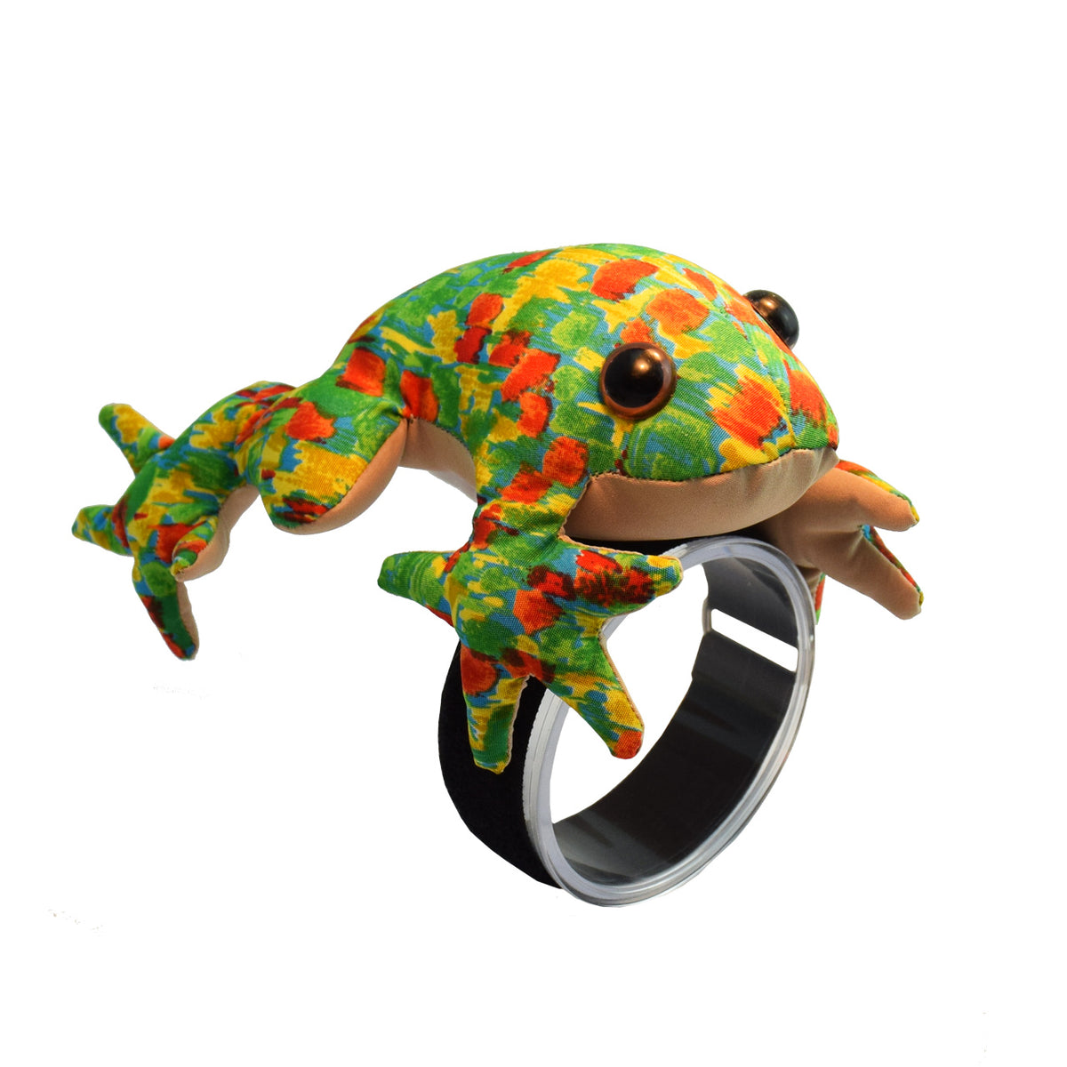 Froggy-Unterarmbeschwerer-M-gruen-rot-gelb-8421-Schreibhilfe-lafueliki