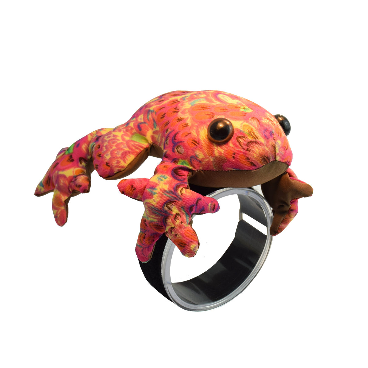 Froggy-Unterarmbeschwerer-M-pink-rosa-gelb-8421-Schreibhilfe-lafueliki