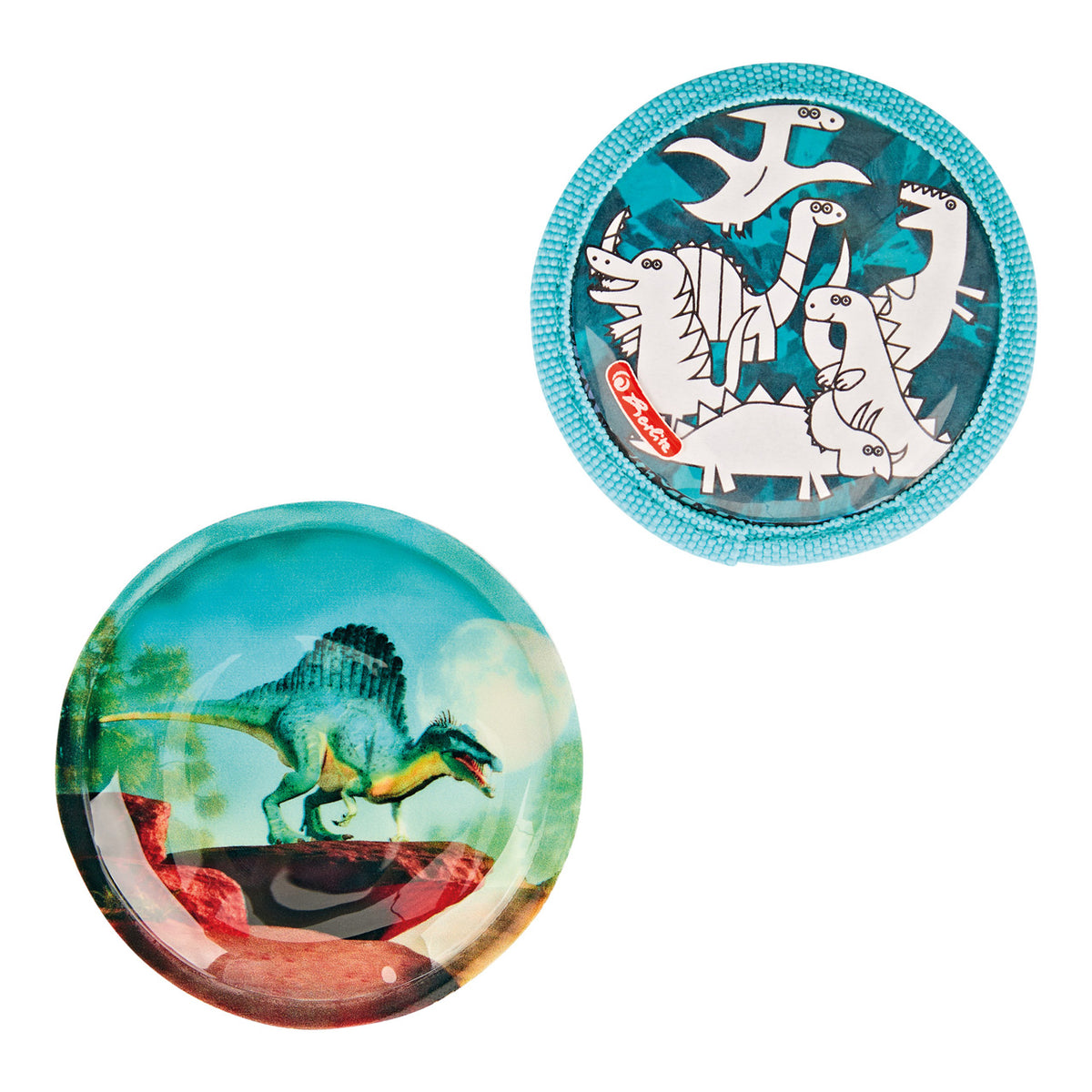 Herlitz-Schulranzen-UltraLight-Plus-Green-Rex-Dinosaurier-4008110358444-Applikation-mit-Klet-lafueliki