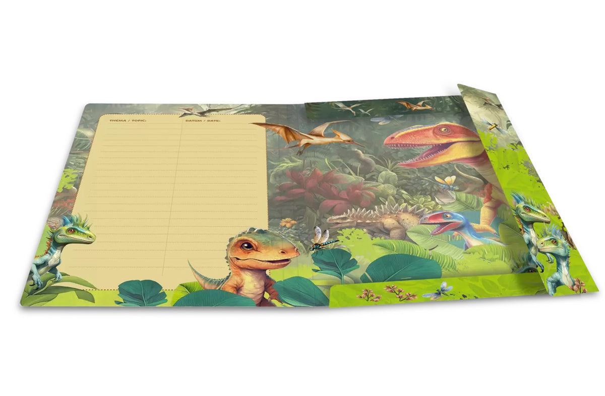 Herma-Sammelmappe-A4-Pappe-Dino-World-Dinosaurier-offen-innen-19723-kaufen-lafueliki