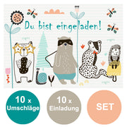 Kinder-Einladung-zum-Geburtstag-Karte-mit-Umschlaeg-wildlife-Kindermotiv-4015290490475-kaufen-lafueliki