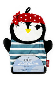La-Vida-Kinder-Waschhandschuh-Motiv-Waschlappen-Pinguin-Geschenk-lafueliki