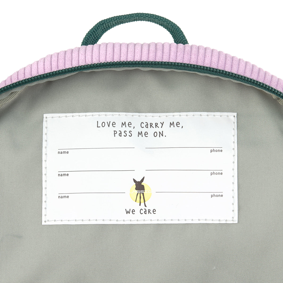Laessig-Kindergartenrucksack-Tiny-Cord-Little-Gang-Rainbow-lilac-1203042041-ab-2-Jahren-Namesschild-lafueliki
