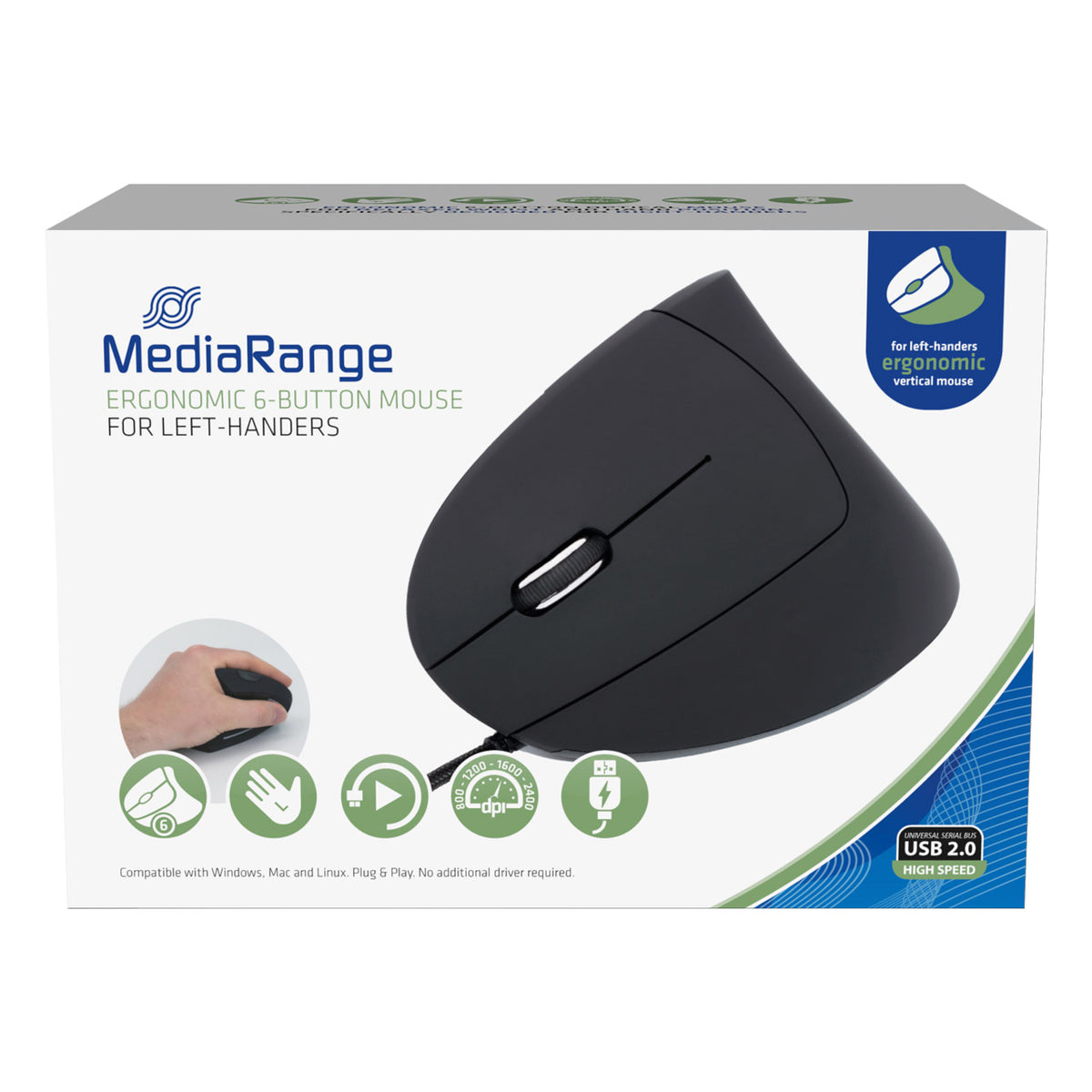 MediaRange-Vertikal-Maus-Linkshaender-USB-kabelgebunden-MROS231-ovp
