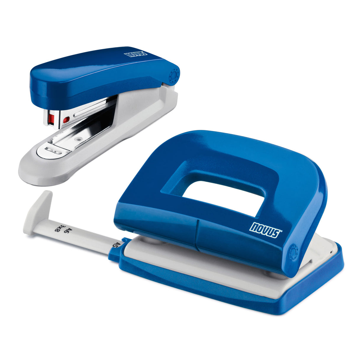 Novus-Locher-Tacker-Bueroset-Evolution-Twin-Set-blau