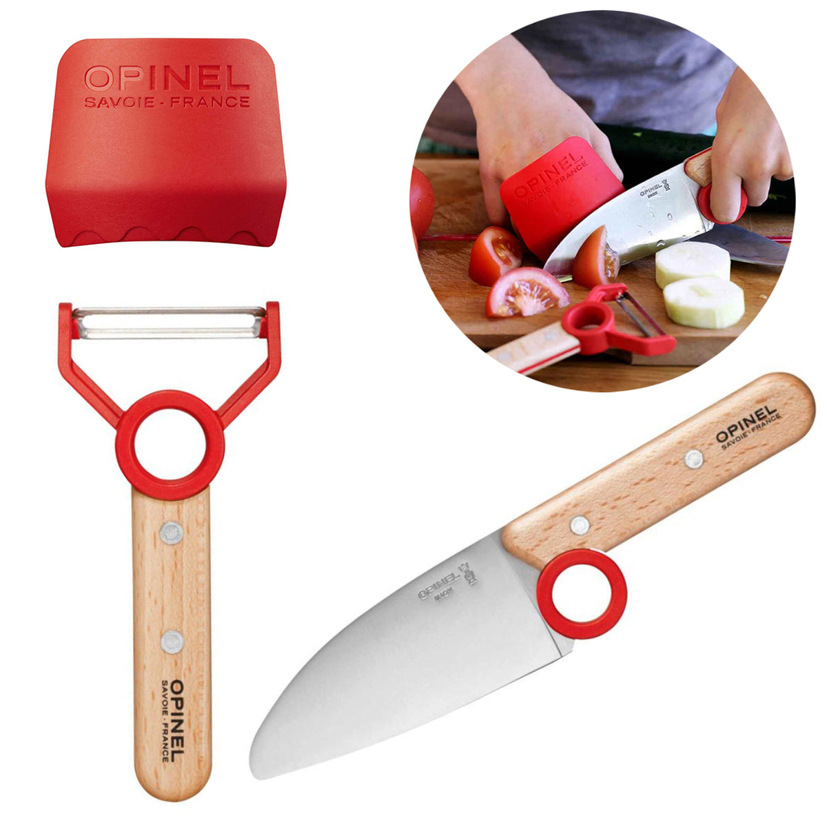 Opinel-Kindermesser-Le-Petit-Chef-3-tlg-Messer-Schaeler-Fingerschutz-rot-Kinder-ab-7-Jahren-312380017469-ovp-online-kaufen-lafueliki