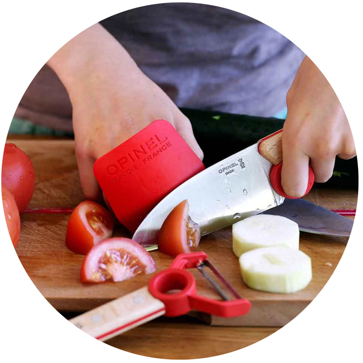 Opinel-Kindermesser-kuechen-Set-Messer-Schaeler-Fingerschutz-ab-7-Jahren-lafueliki