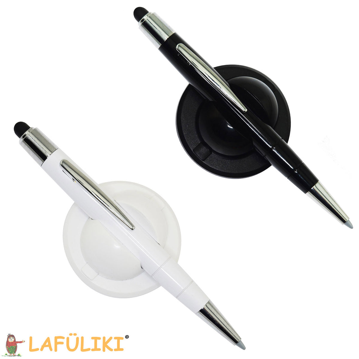 Paket-Pen-Touchpen-mit-mda-pda-mine-und-Halterung-schwarz-weiss