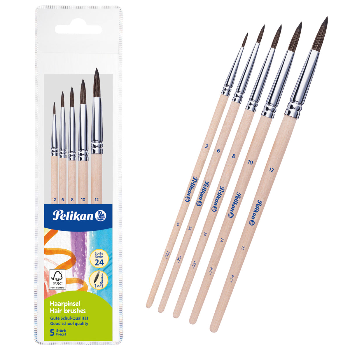 Pelikam-Starter-Set-haarpinsel-701549-rund-kurzer-stiel-Schulpinsel-kaufen