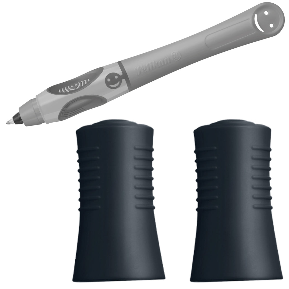 Pelikan-Ersatzkappe-Griffix-Tintenroller-3-2er-Set-4012700938053-schwarz-neon-black-kappe-Lafueliki