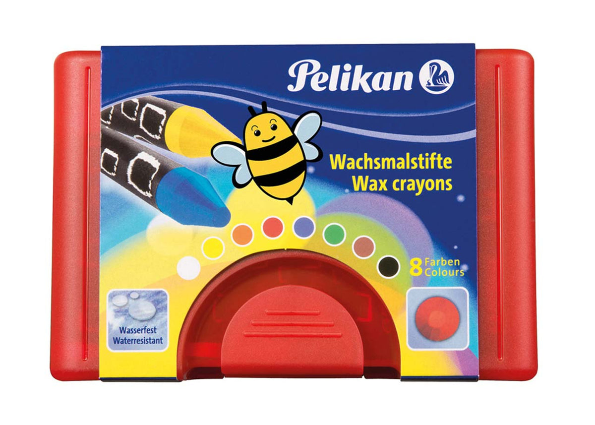 Pelikan-Wachsmaler-8er-rund-wasserfest-verpackt
