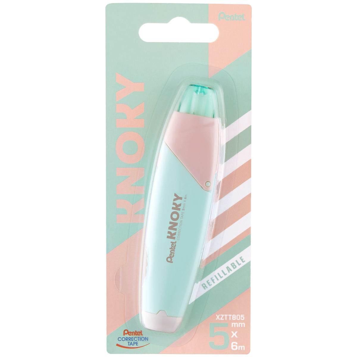 Pentel-Knoky-Korrekturroller-pastell-gruen-XZTT805K-WY-Druckmechanik-Mehrweg-online-kaufen-lafueliki