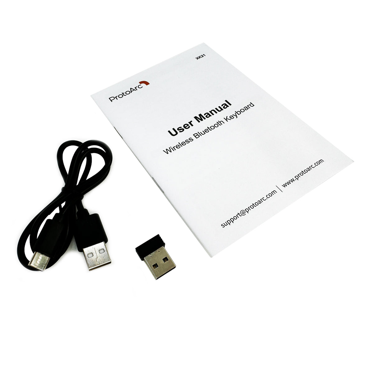 ProtoArc-Linkshaender-Tastatur-XK21-DE-kabellose-Bluetooth-USB-empfaenger-schwarz-Deutsch-online-kaufen-lafueliki