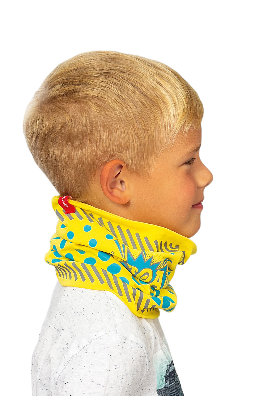 Roth-Jersey-Loop-reflektierender-Schlauch-Schal-Kinder-gelb-89320-junge-lafueliki