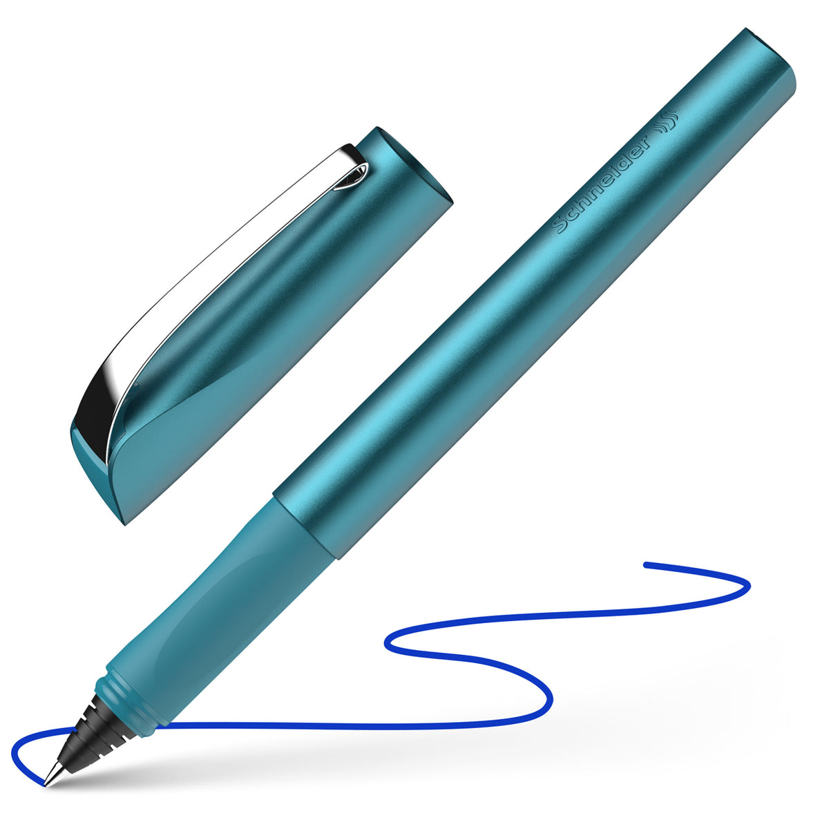 Schneider-Tintenroller-Ceod-Shiny-teal-tuerkis-mit-metallspitz-Patronen-roller-186257-kaufen-lafueliki