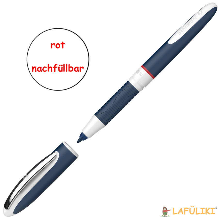 Schneider-Tintenroller-one-Change-schnelltrocknend-183702-rot-lafueliki