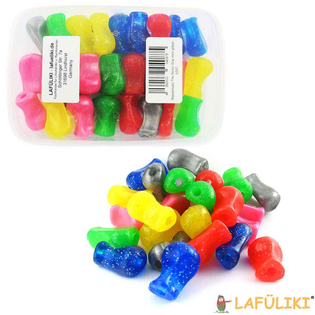 Schreibhilfen-Set-Pencil-Grip-mini-glitzer-6307-25_Stueck-Kinder-Griffhilfe-lafueliki