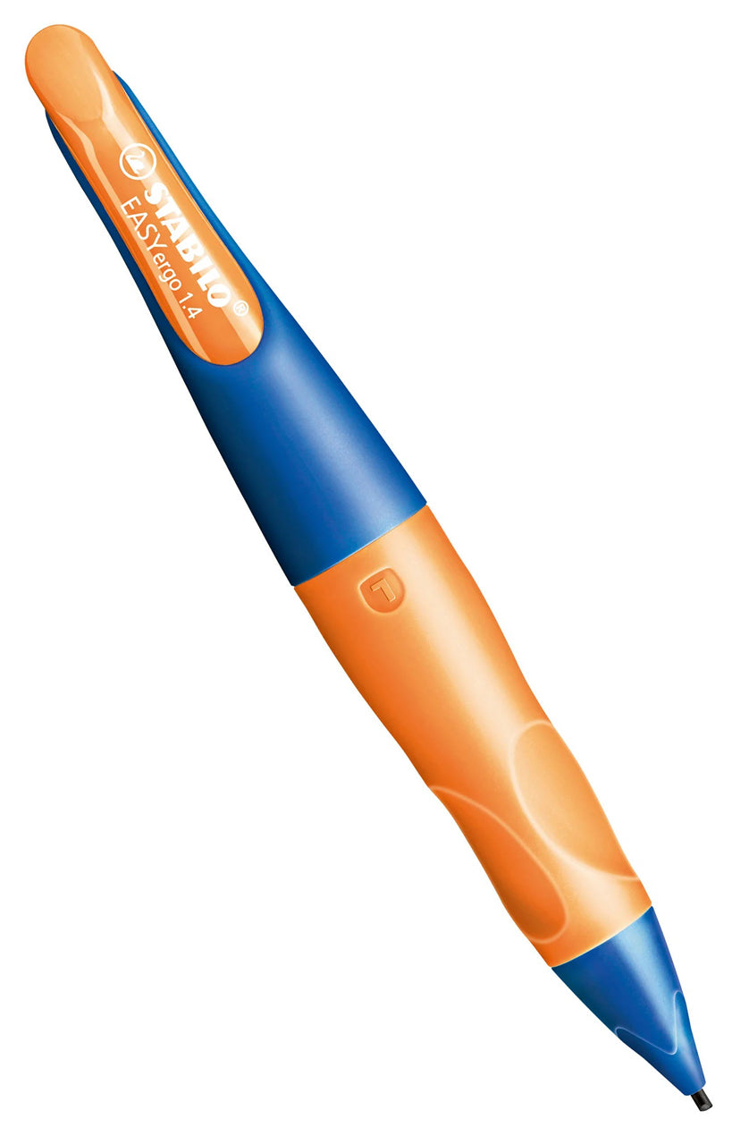 Stabilo-EASYergo-1-4-Druckbleistift-Linkshaender-blau-orange-stift-7881-6-hb-lafueliki