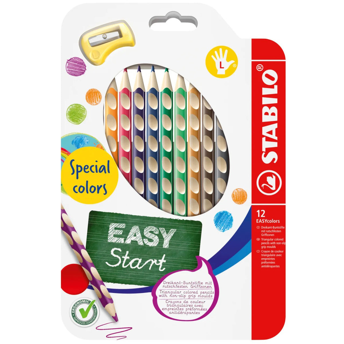 STABILO EASYcolors 12er Set · Linkshänder · Special colors
