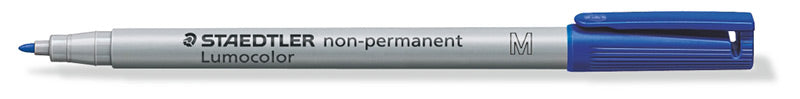 Staedtler-Lumocolor-non-permanent-Folienstift-M-blau-offen