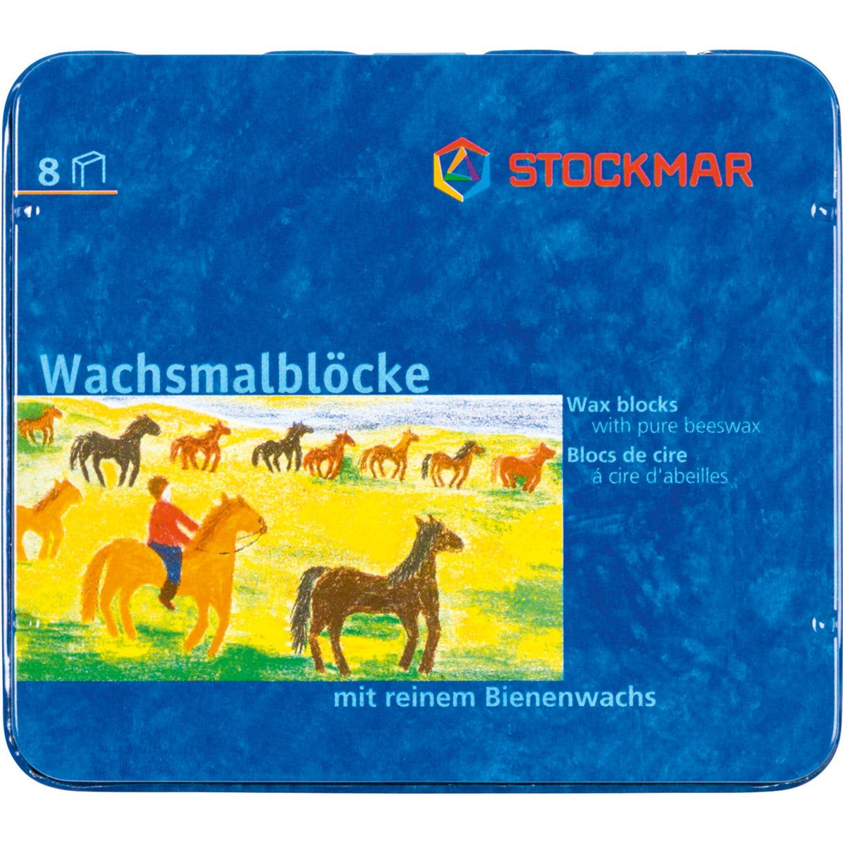 Stockmar-Wachsmalbloecke-8er-Metalletui-ovp