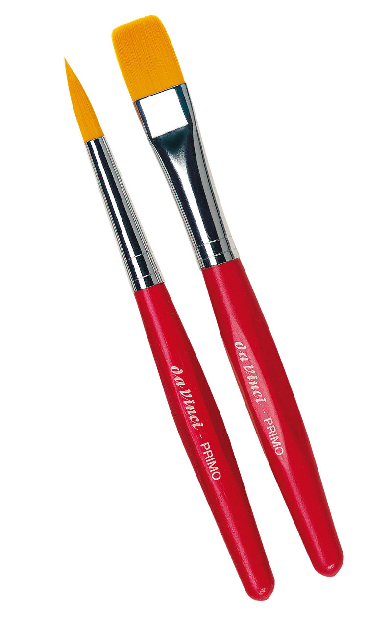 da-inci-Primo-Lernpinsel-2er-Set-Pinsel-Nr-12-rund-Nr-16-flach-rot-5019-R-lafueliki