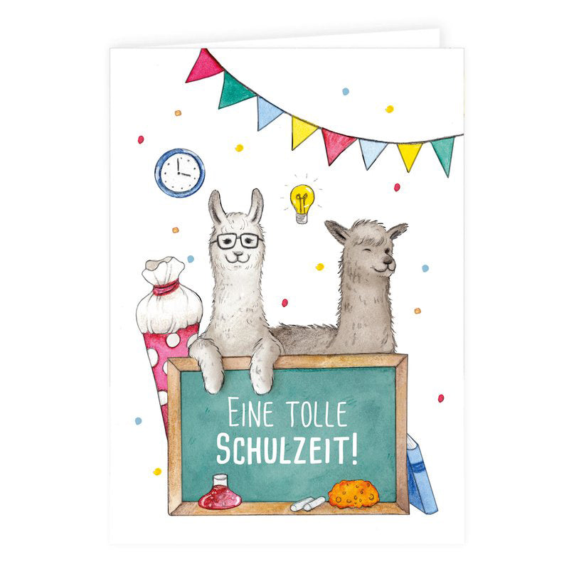 doppelkarte-alpaka-schulzeit
