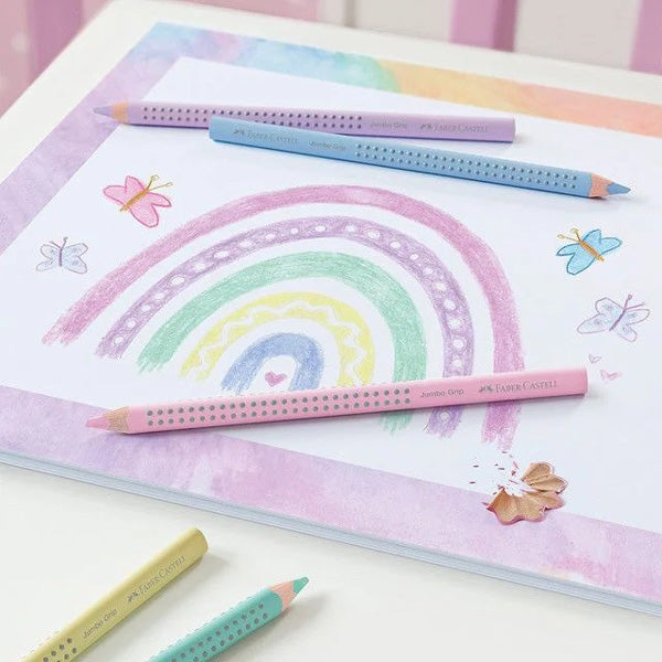 faber-castell-buntstifte-jumbo-grip-pastell-5er-set-regenbogen-lafueliki