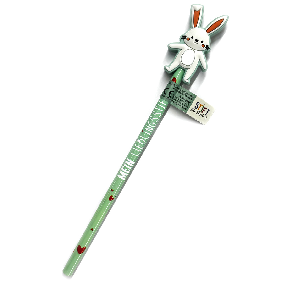 la-vida-stiftbeschwerer-zoofreunde-Hase-Vierfarbstift-mit-spruch-Lafueliki-schreibhilfe