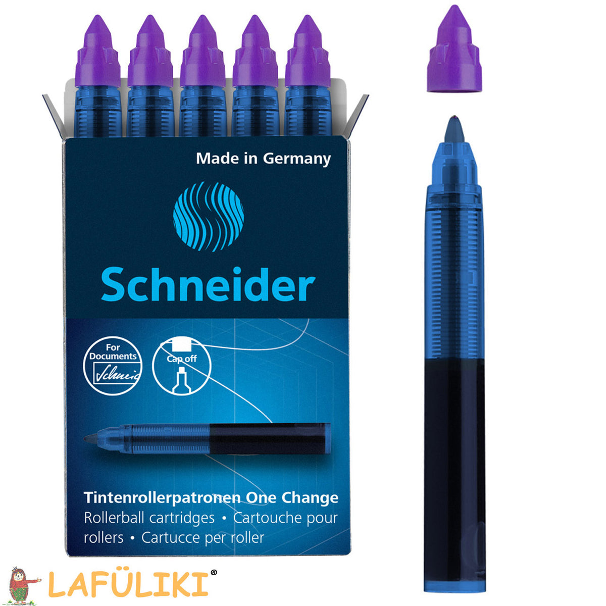 schneider-Tintenrollerpatrone-185408-lila-one-Change-1854-schnelltrocknend-lafueliki